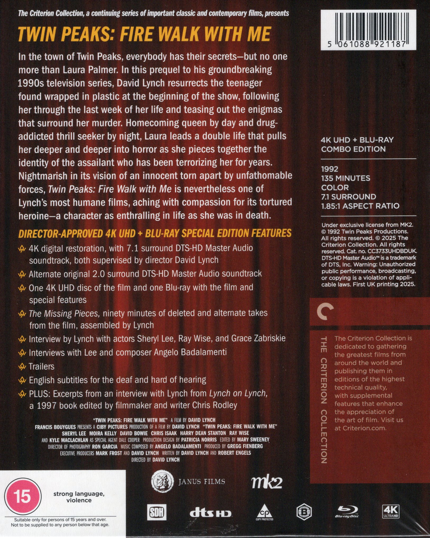 Twin Peaks - Fire Walk With Me (Criterion Collection) (ej svensk text) (4K Ultra HD + Blu-ray) - 2