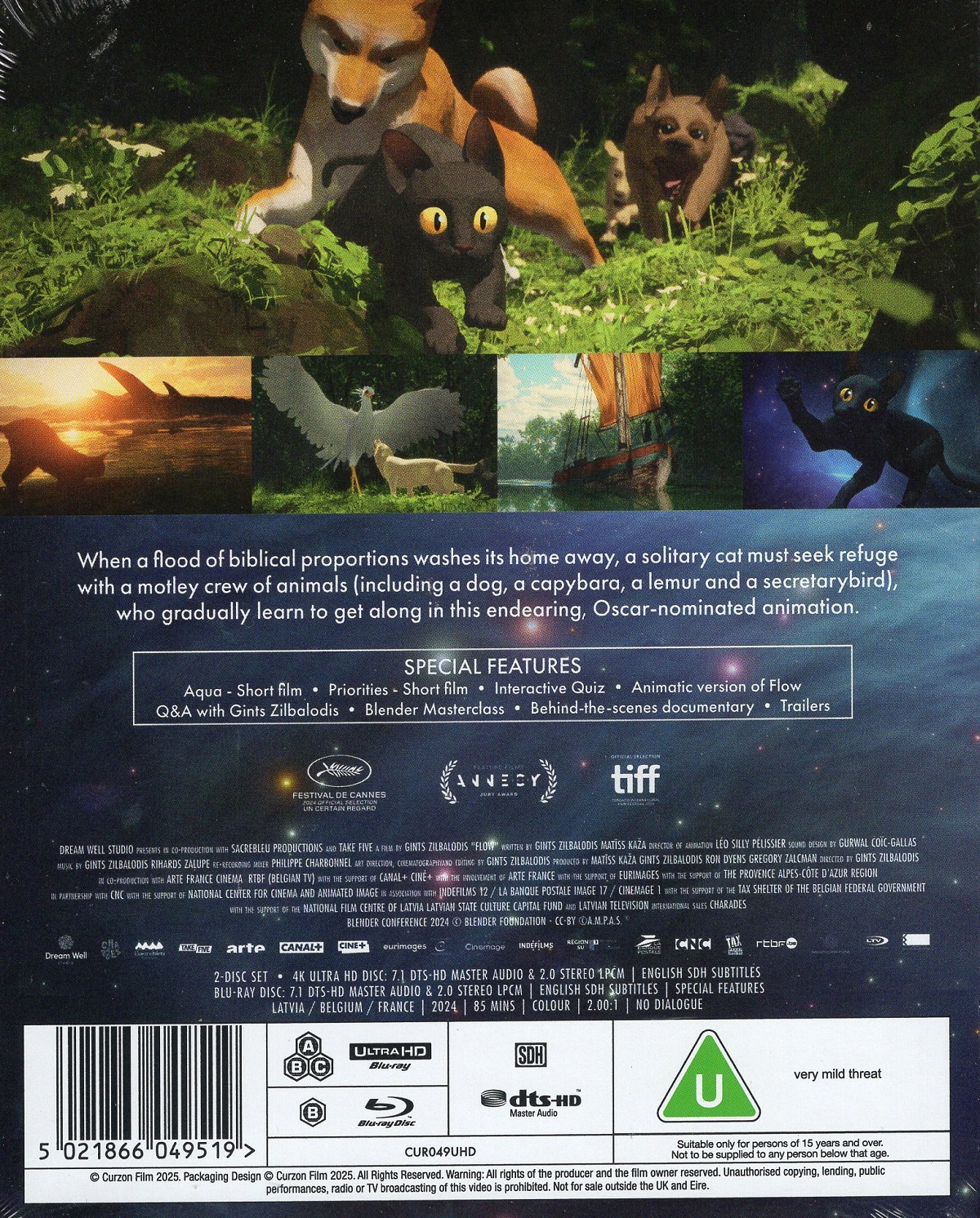 Flow – Katten Som Slutade Vara Rädd För Vatten (ej svensk text) (4K Ultra HD + Blu-ray) - 2