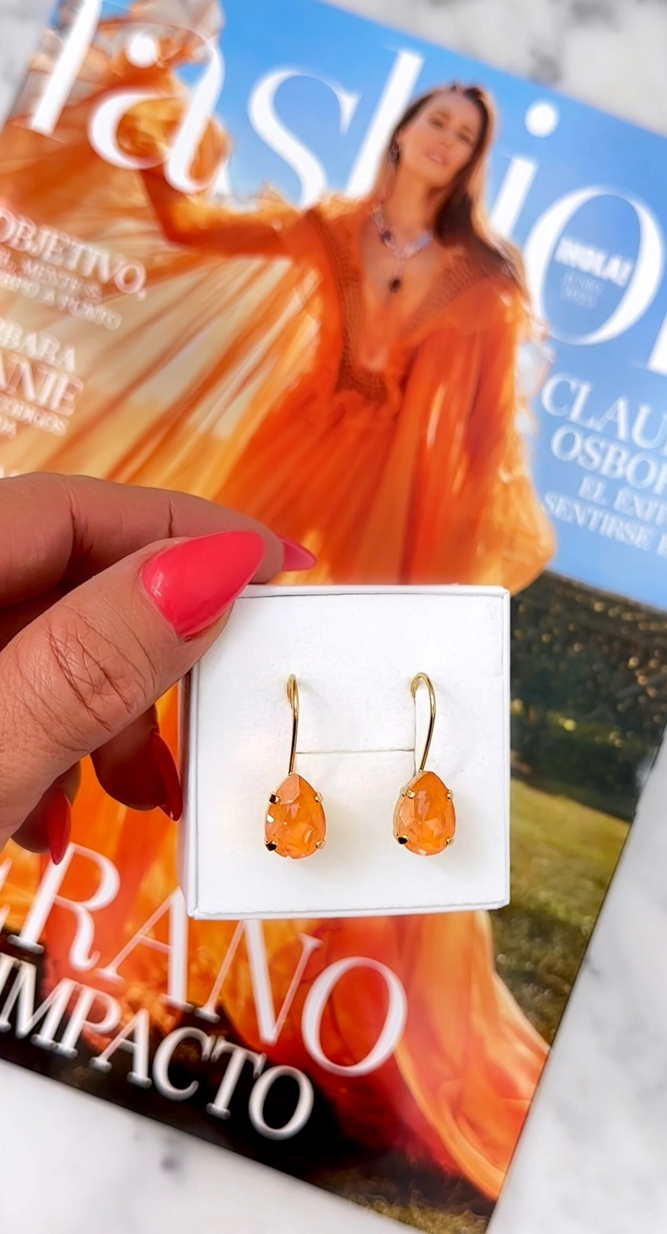 Örhänge Khloe Drop Mango Gold
