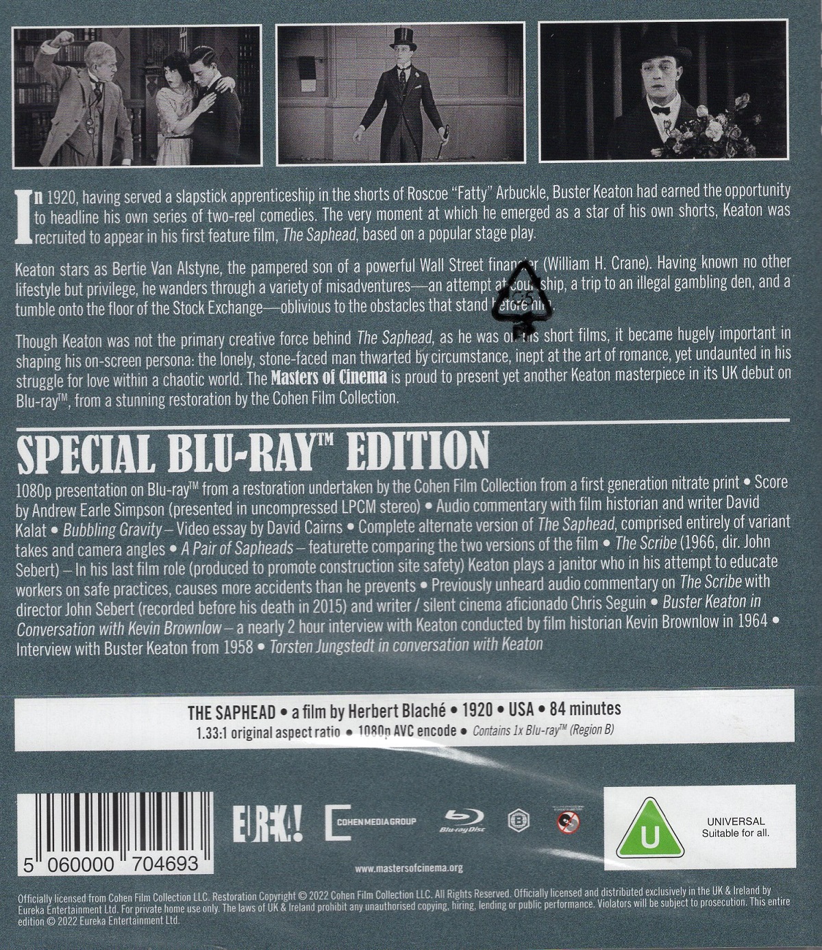 Buster Keaton: The Saphead (ej svensk text) (Blu-ray) - 2