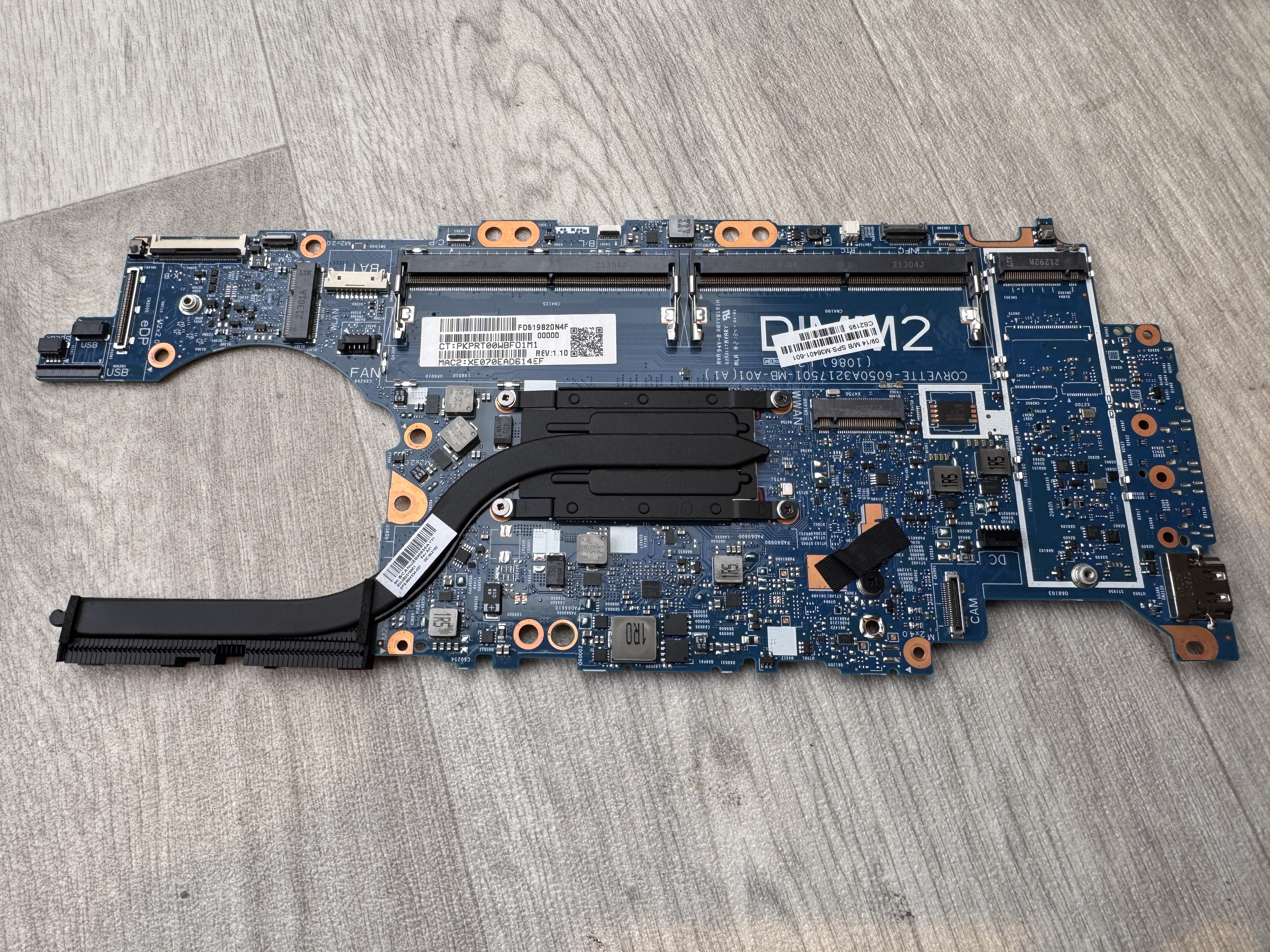 Moderkort HP EliteBook 830 G8 Core i5-1135G7 + Heatsink 358M8EA M36401-001