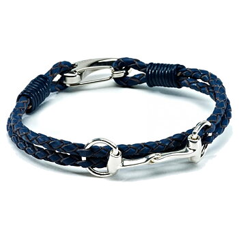 Bracelet HiHo Snaffle Bit Sterling Silver Navy