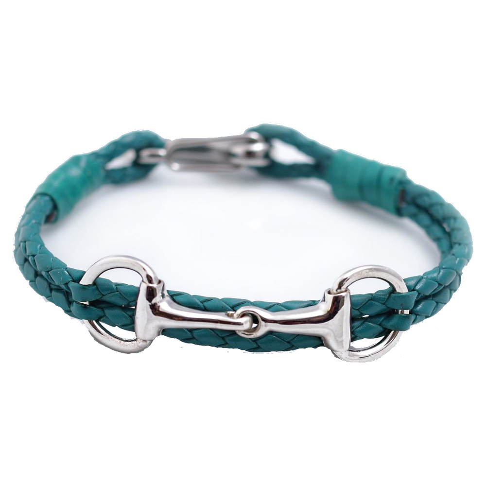 Bracelet HiHo Snaffle Bit Sterling Silver Jade