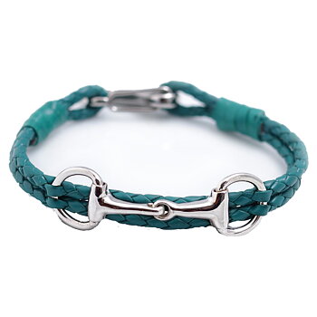 Bracelet HiHo Snaffle Bit Sterling Silver Jade