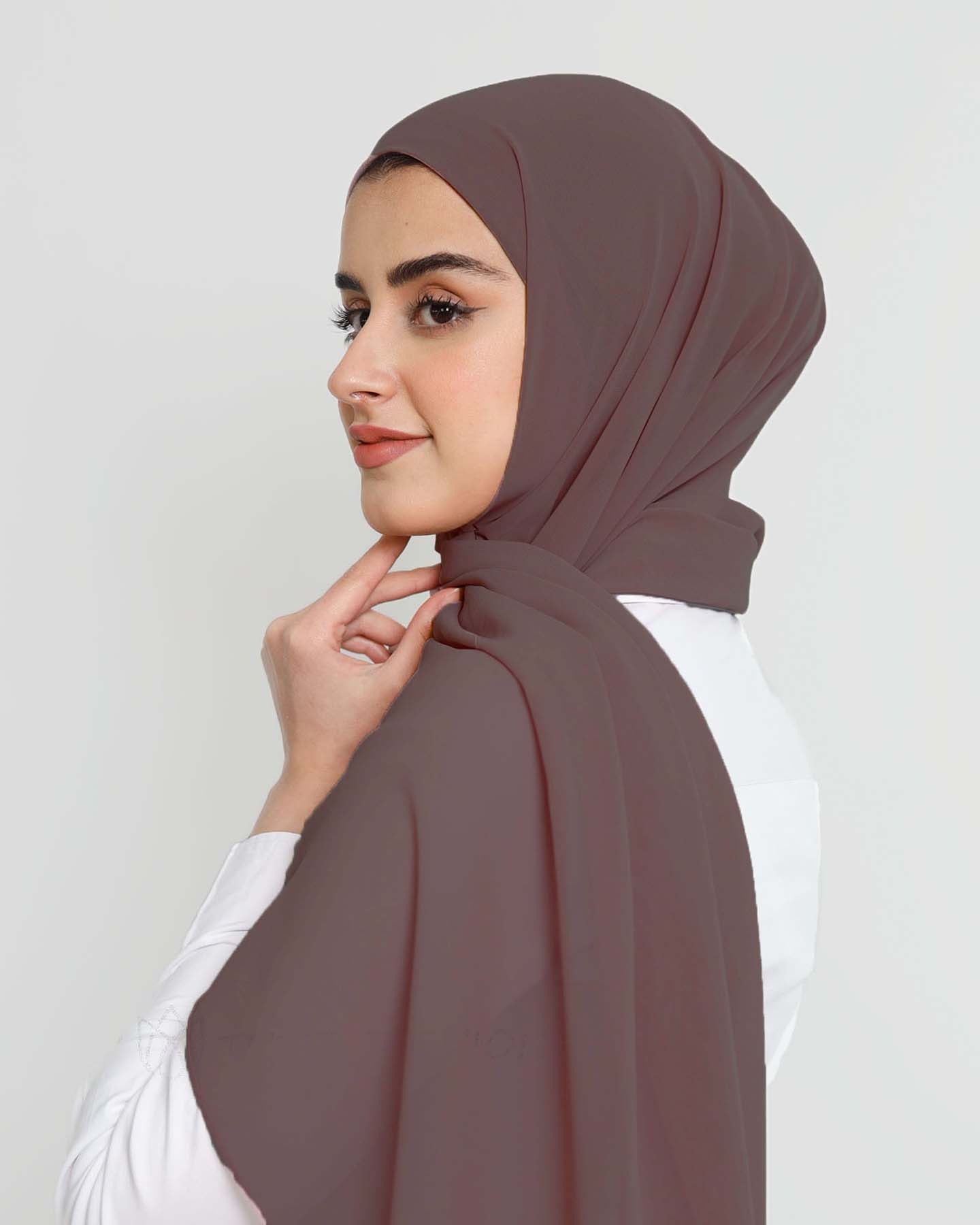 Hijab - Instant Chiffon Med Cap - Violet - 2