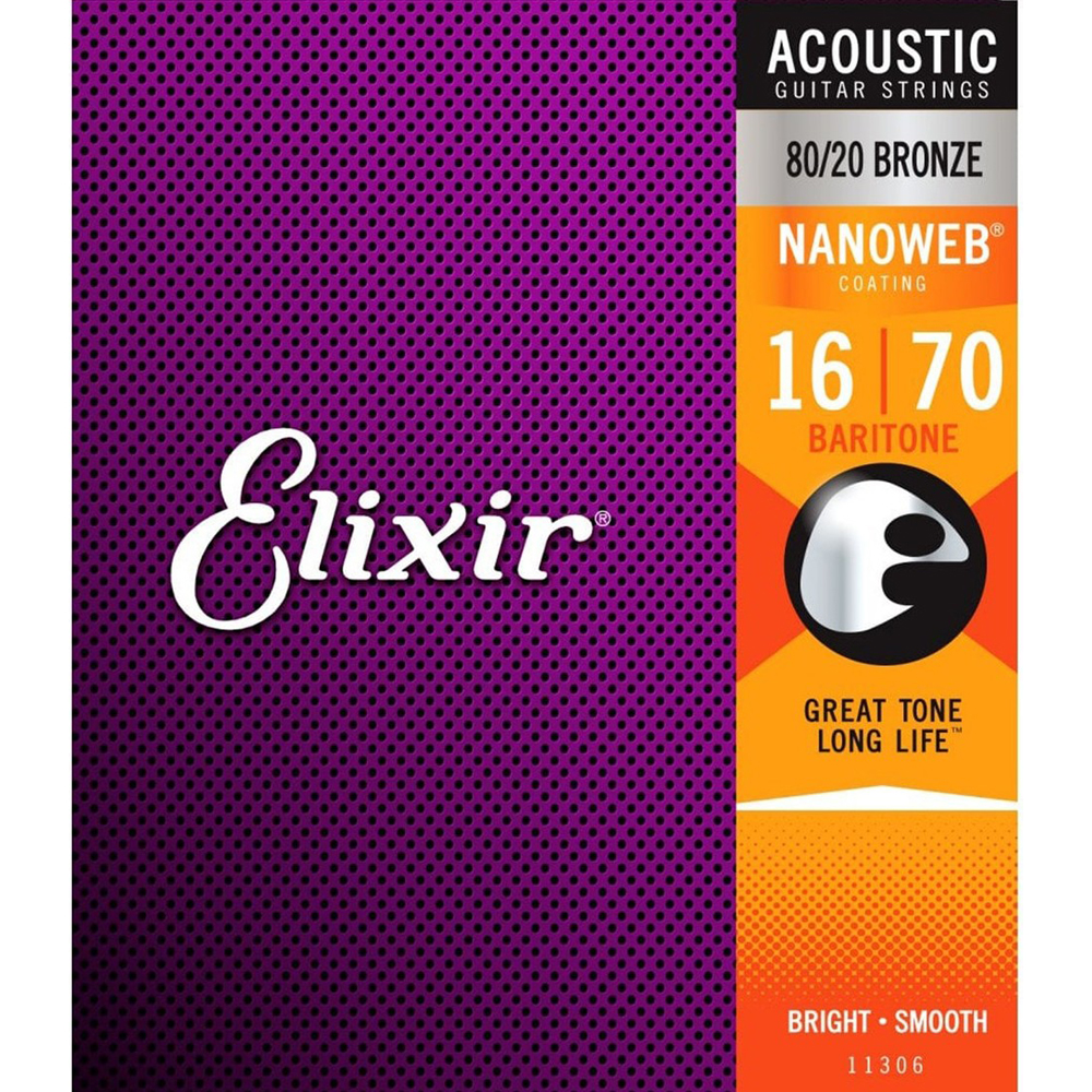 Elixir Acoustic Baritone 80/20 Bronze 016-070
