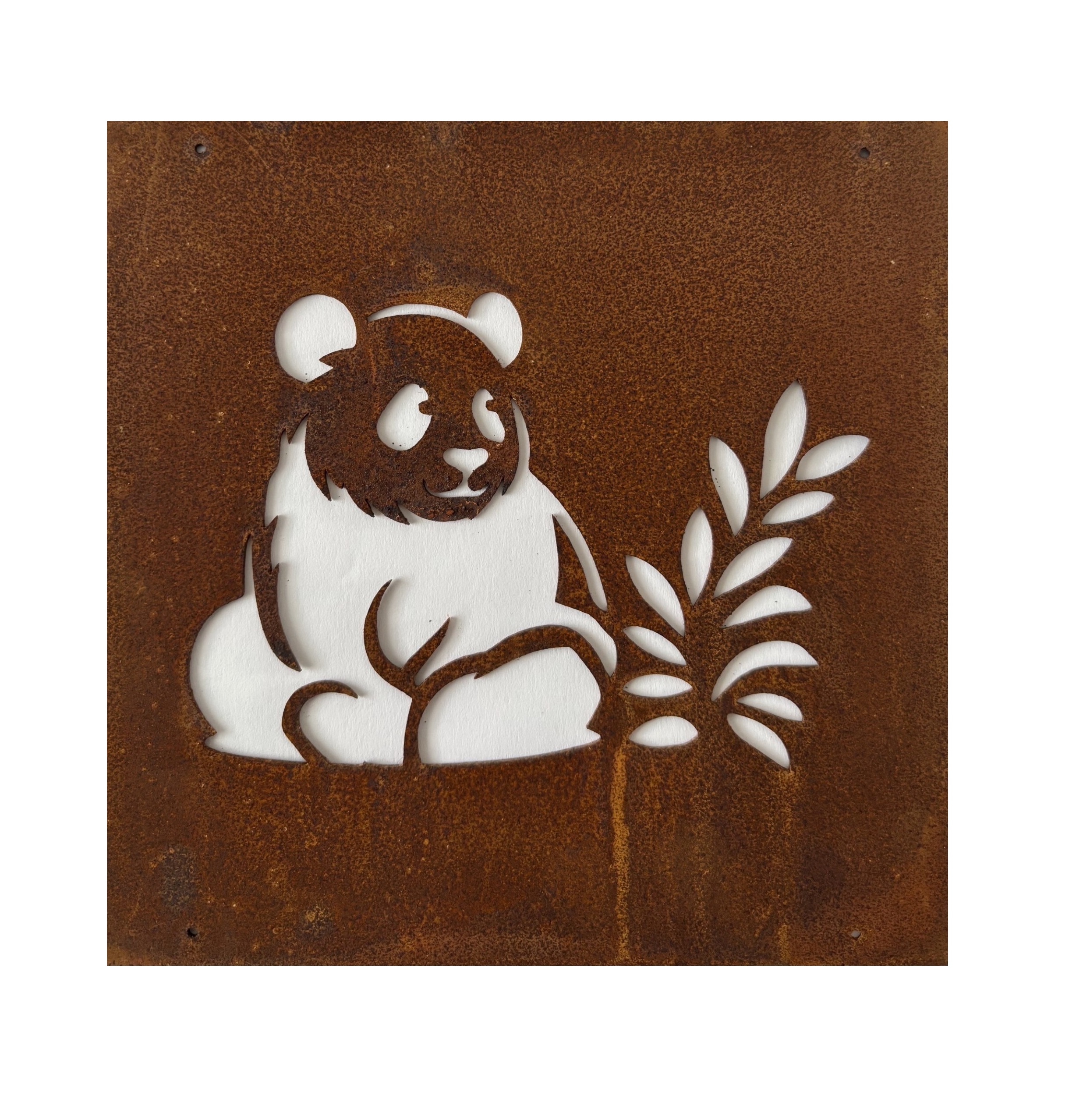 Rostig skylt till armeringsnät PANDA 14 cm