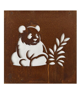 Rostig skylt till armeringsnät PANDA 14 cm