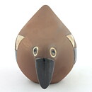 Inger Persson (Abrakadabra 1963) Brown Studio Bird with Modern Decor 11/7 cm