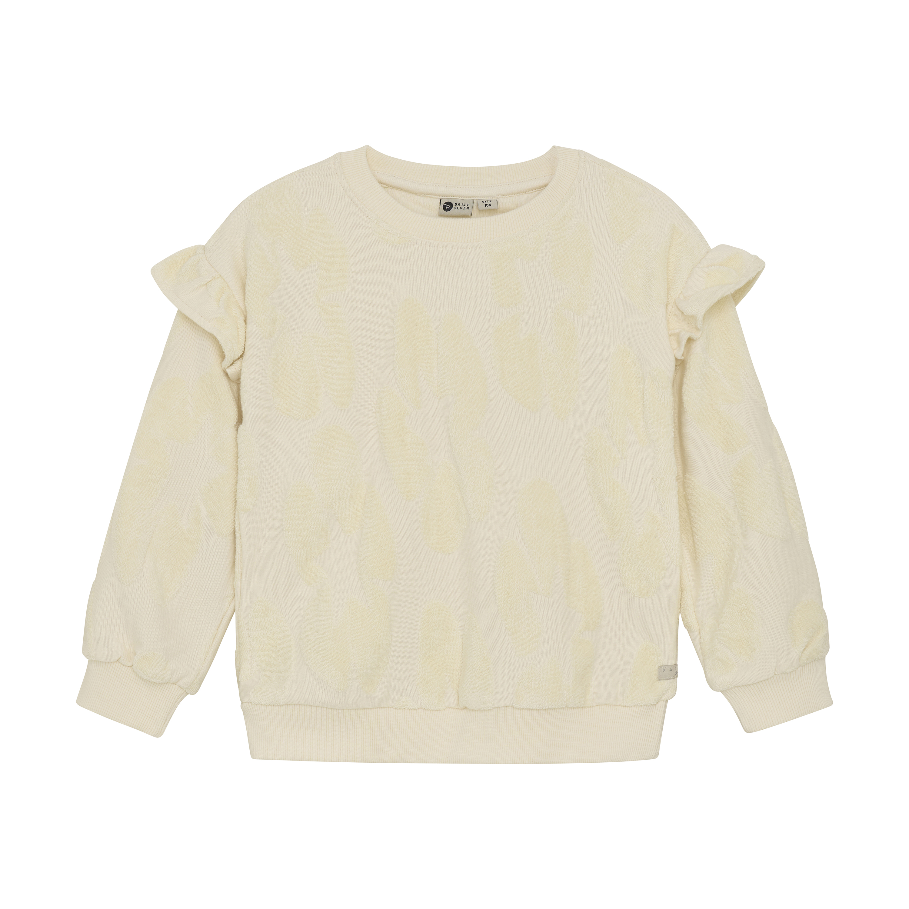 Sweater Jaquard Ruffle Off White