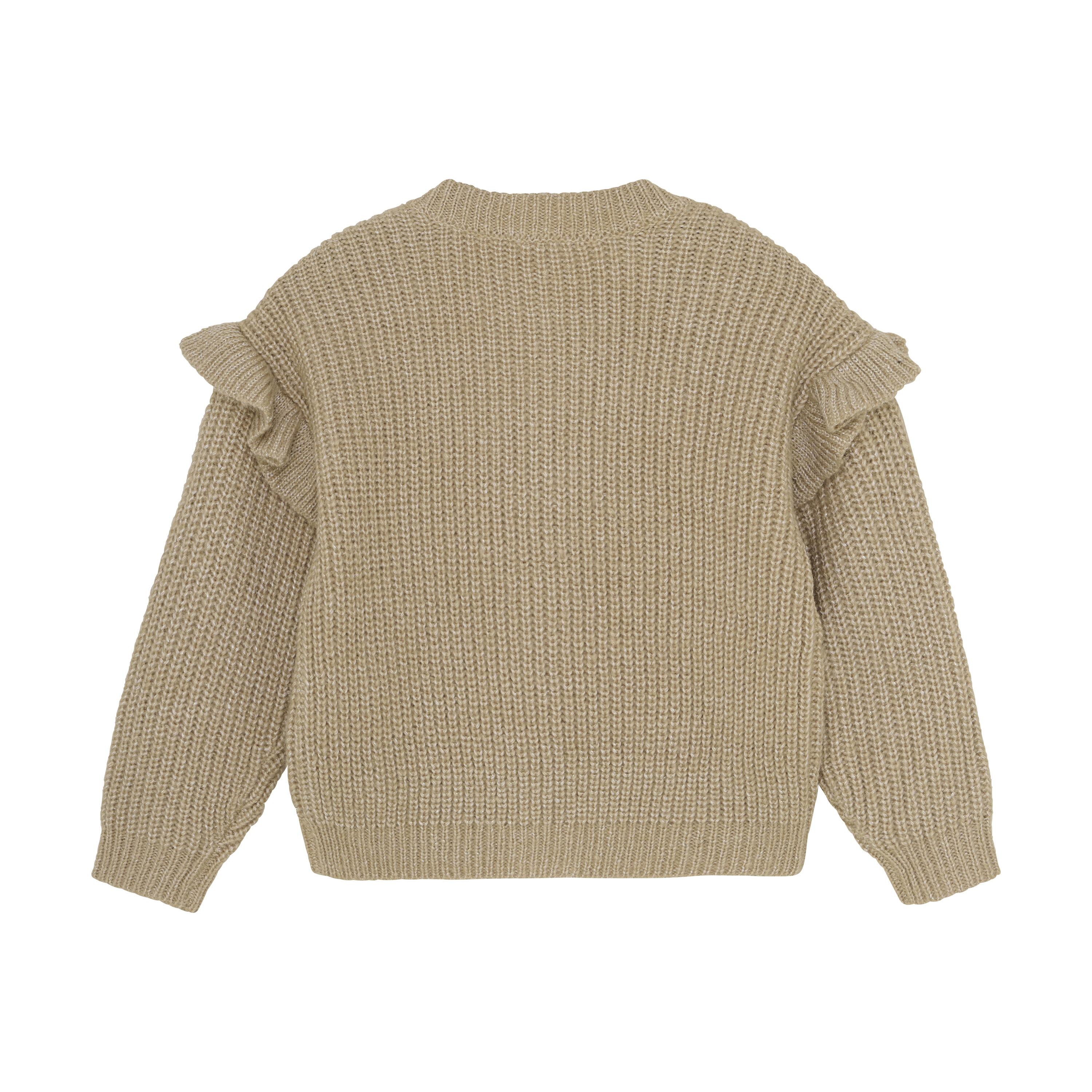 Fancy Knitted Cardigan Latte Sand - 2