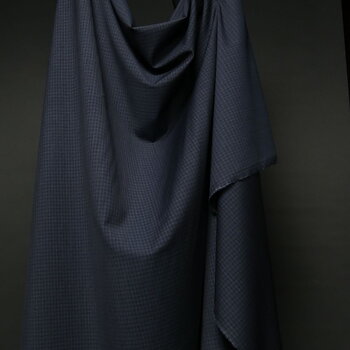 Suiting wool checked blue