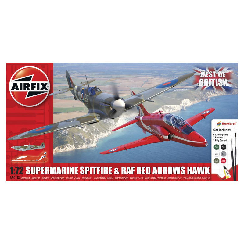 Supermarine Spitfire & RAF Red Arrows Hawk, Starter set 1/72