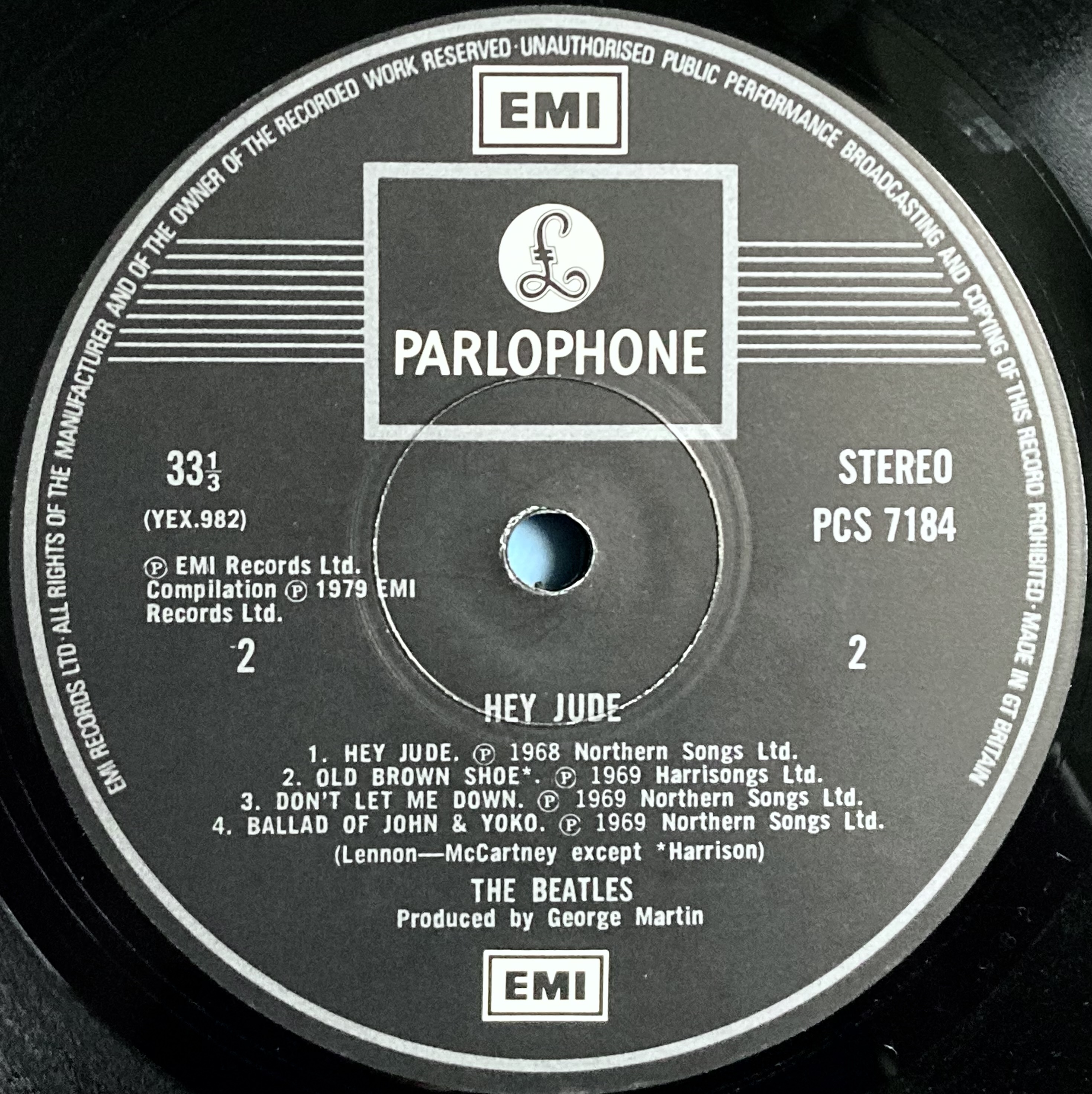 Nostalgipalatset - BEATLES - Hey Jude! UK Parlophone LP 1979