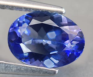 Impresionante gema de tanzanita natural suelta de primera calidad, de 0,90 ct. - 2