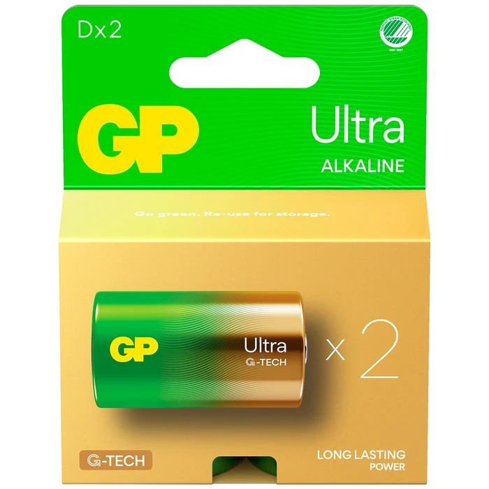 Batteri D/LR20 ULTRA Alkaline 2st G-tech