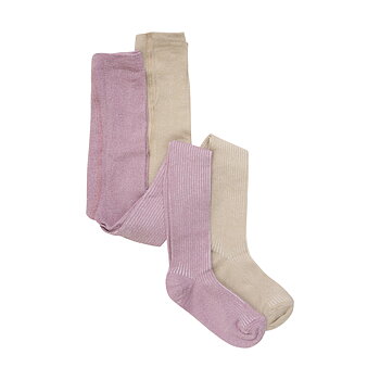 Stocking w.glitter (2-pack) Dusky Orchid