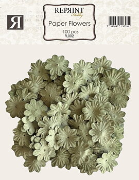 Reprint Mini Pappersblommor 20 mm -Grön