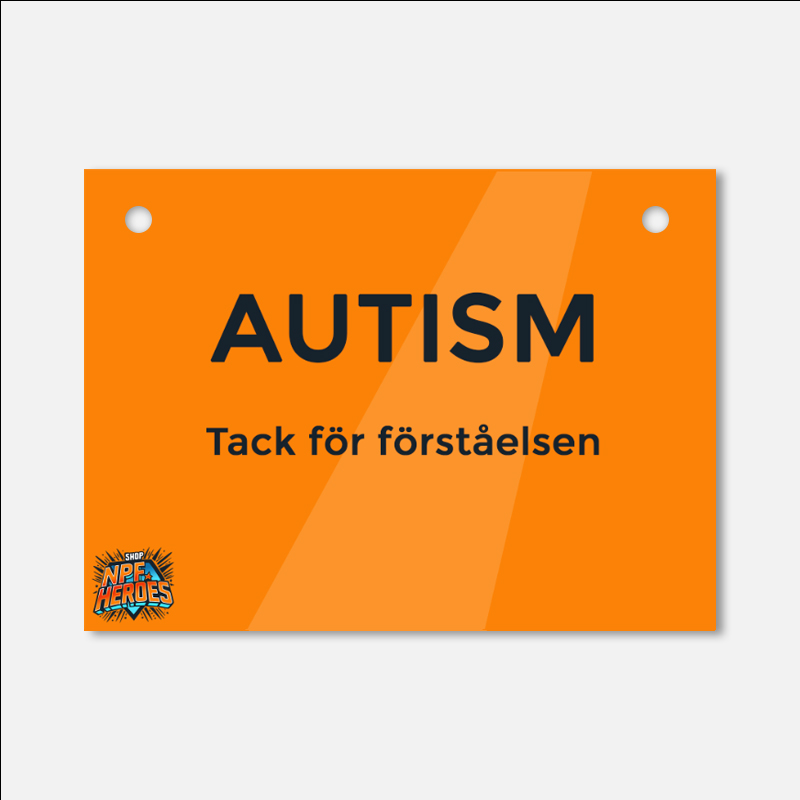Skylt med NPF-budskap - för vagn, rullstol eller sele - 8