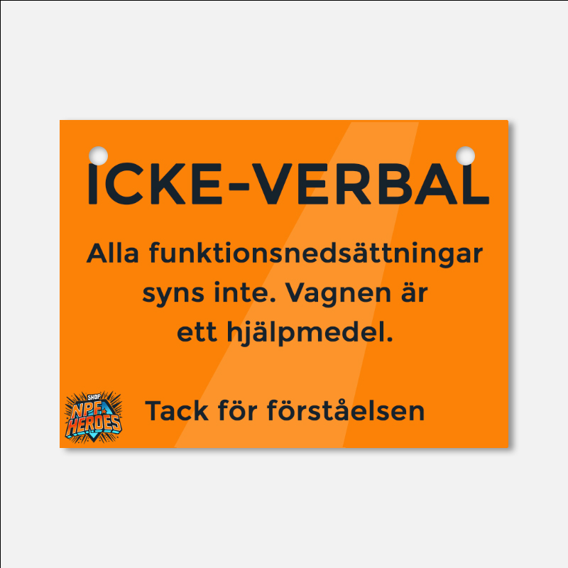 Skylt med NPF-budskap - för vagn, rullstol eller sele - 6