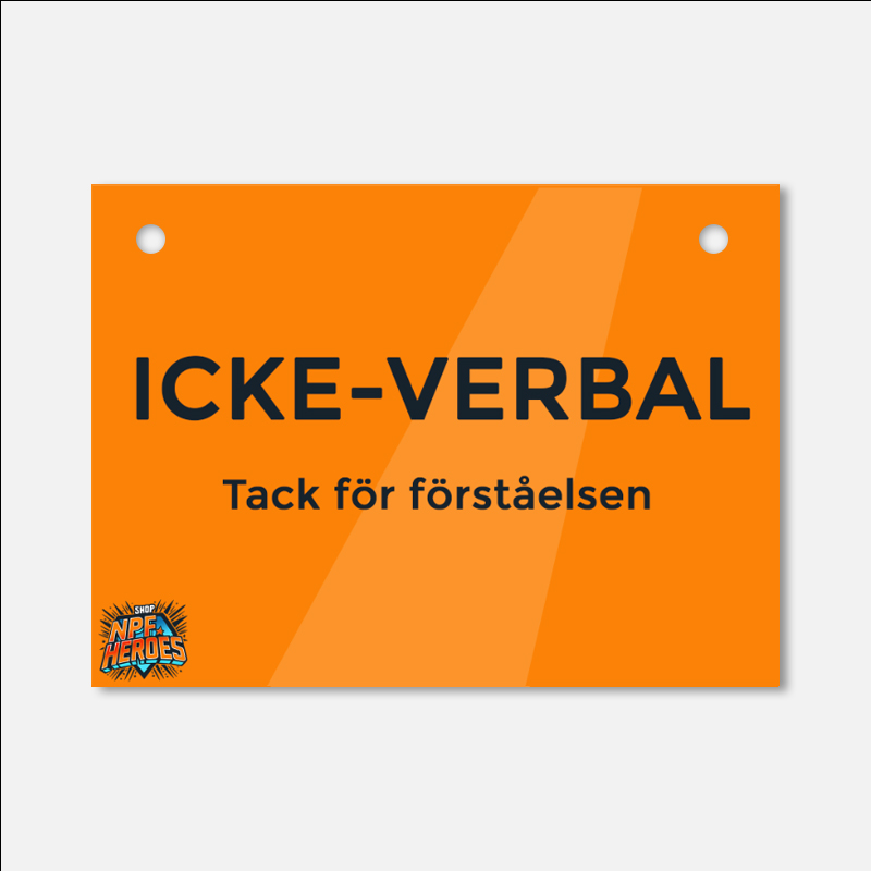 Skylt med NPF-budskap - för vagn, rullstol eller sele - 9