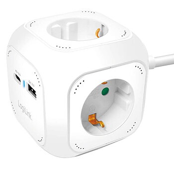 Grenuttag Cube 4-väg+USB C & A