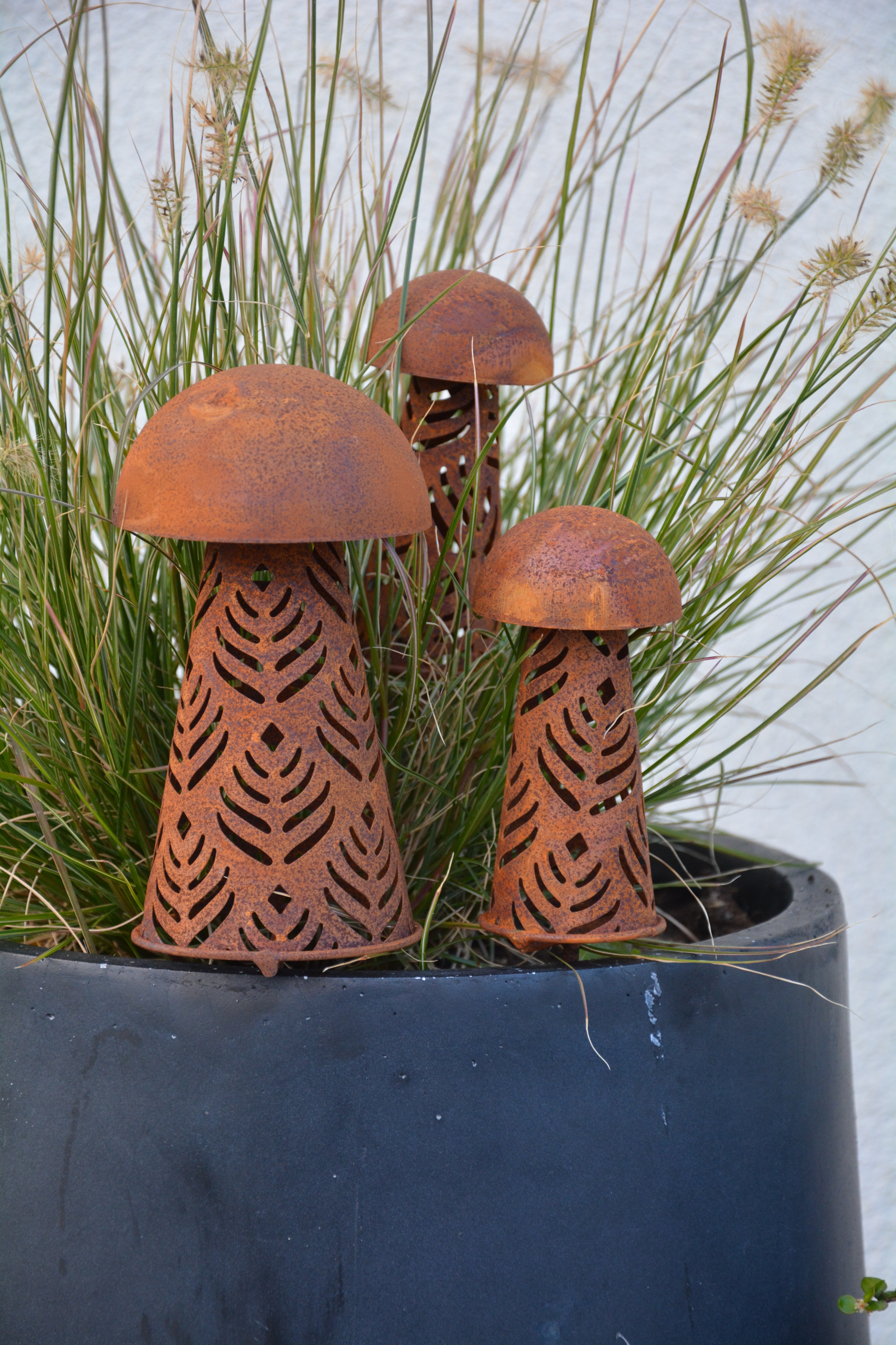 Rostig svamp på pinne dekor liten 12 / 24 cm