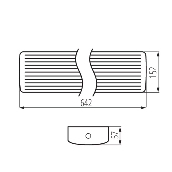 Lysrörsarmatur LED IP54 2x9W 4000K 600mm  - 3