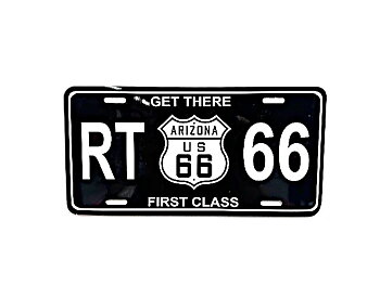 Route 66 Get There Arizona Retro-Kennzeichenschild. (30x15 cm)