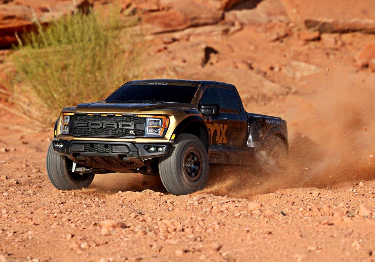 Traxxas Ford F-150 Raptor-R VXL-4s Ultimate 4WD 1/10 RTR TQi LED Fox SE Guld - 9