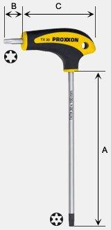 Proxxon L-handle-screwdriver TX / TTX 27 x 160