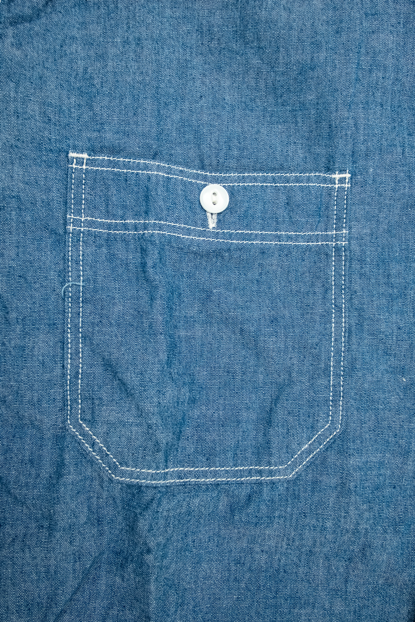 MOMOTARO JEANS - Triple Stitch Chambray Shirt Indigo GTB - 5