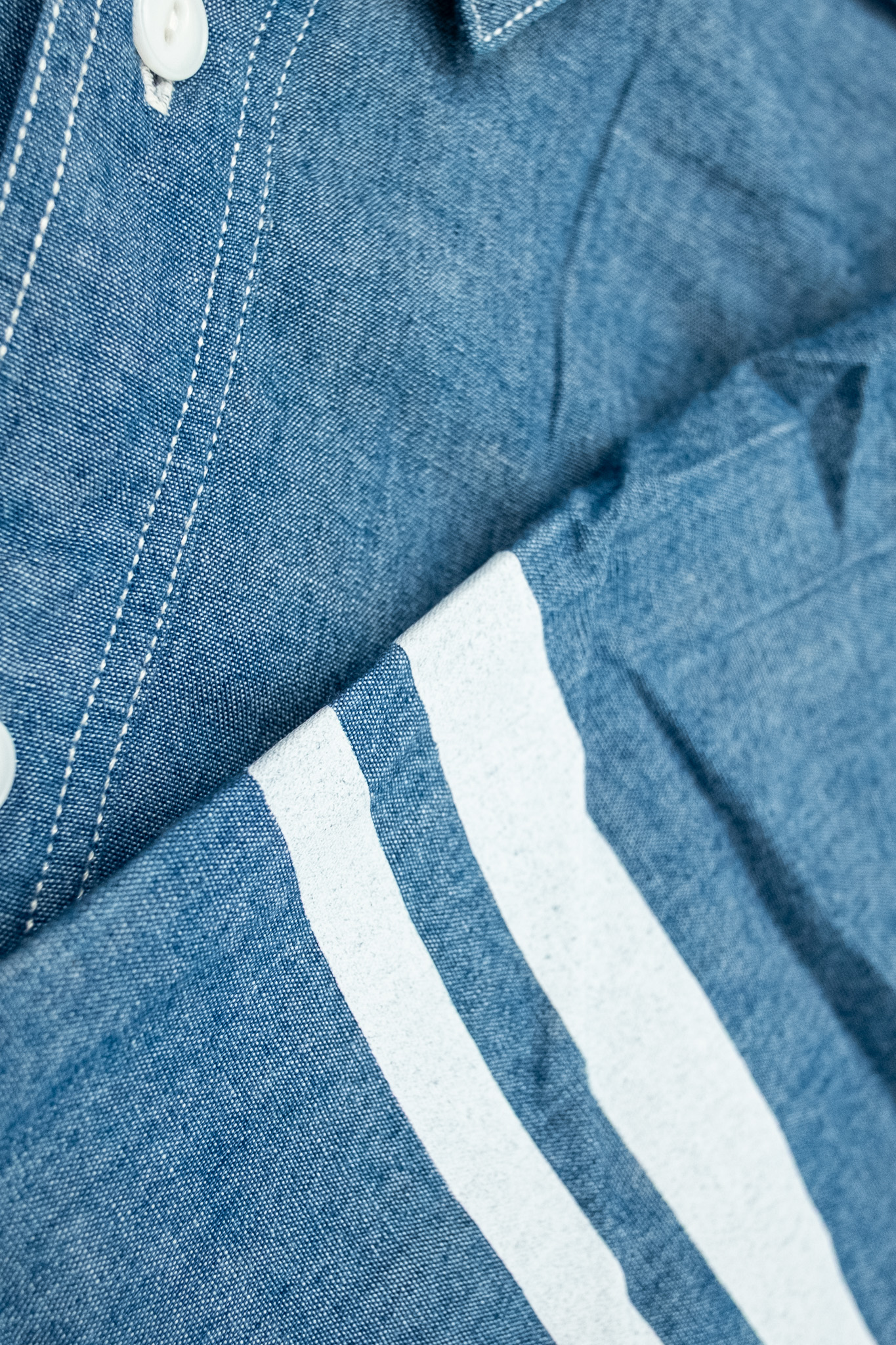 MOMOTARO JEANS - Triple Stitch Chambray Shirt Indigo GTB - 8