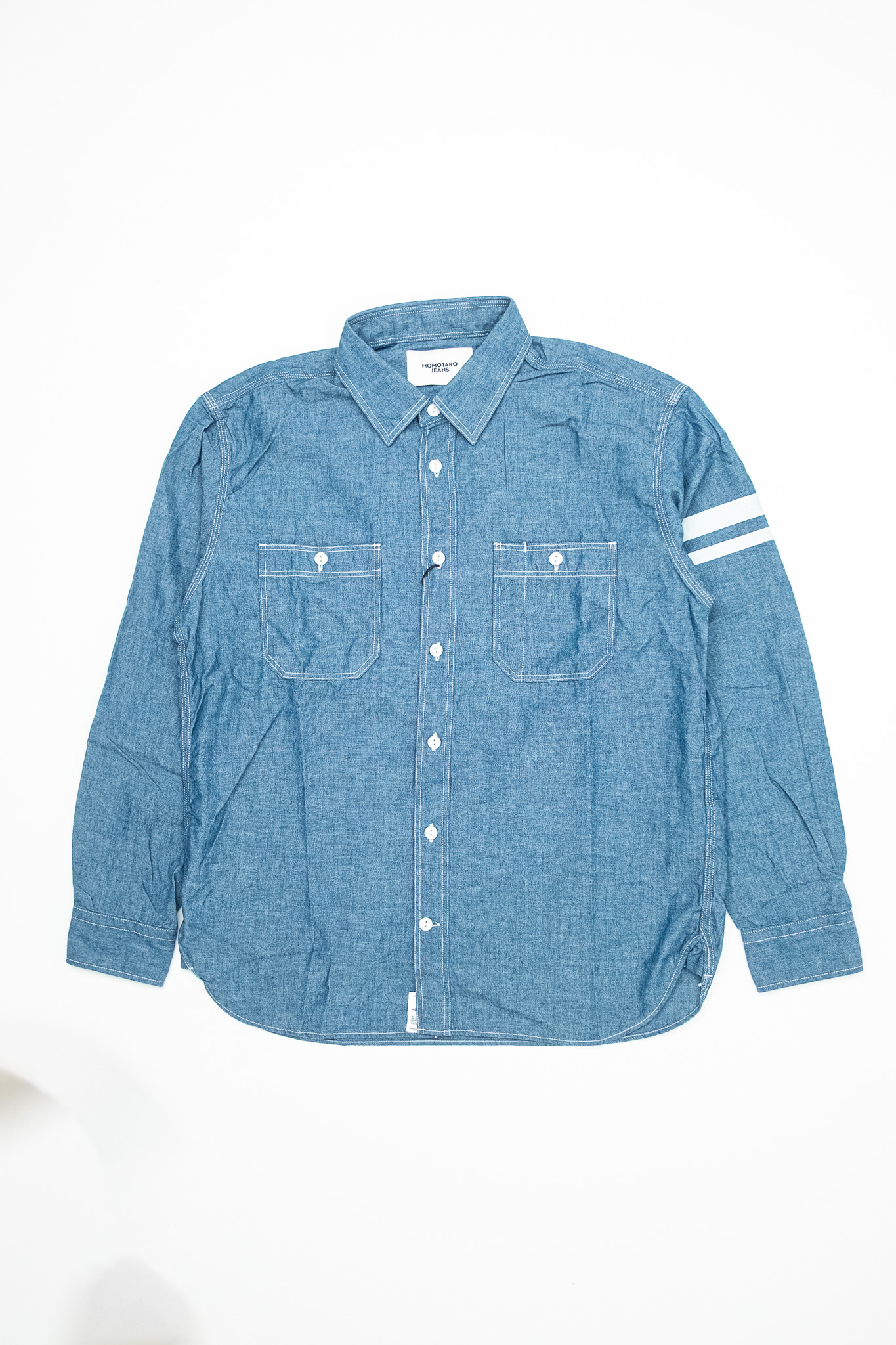 MOMOTARO JEANS - Triple Stitch Chambray Shirt Indigo GTB - 2