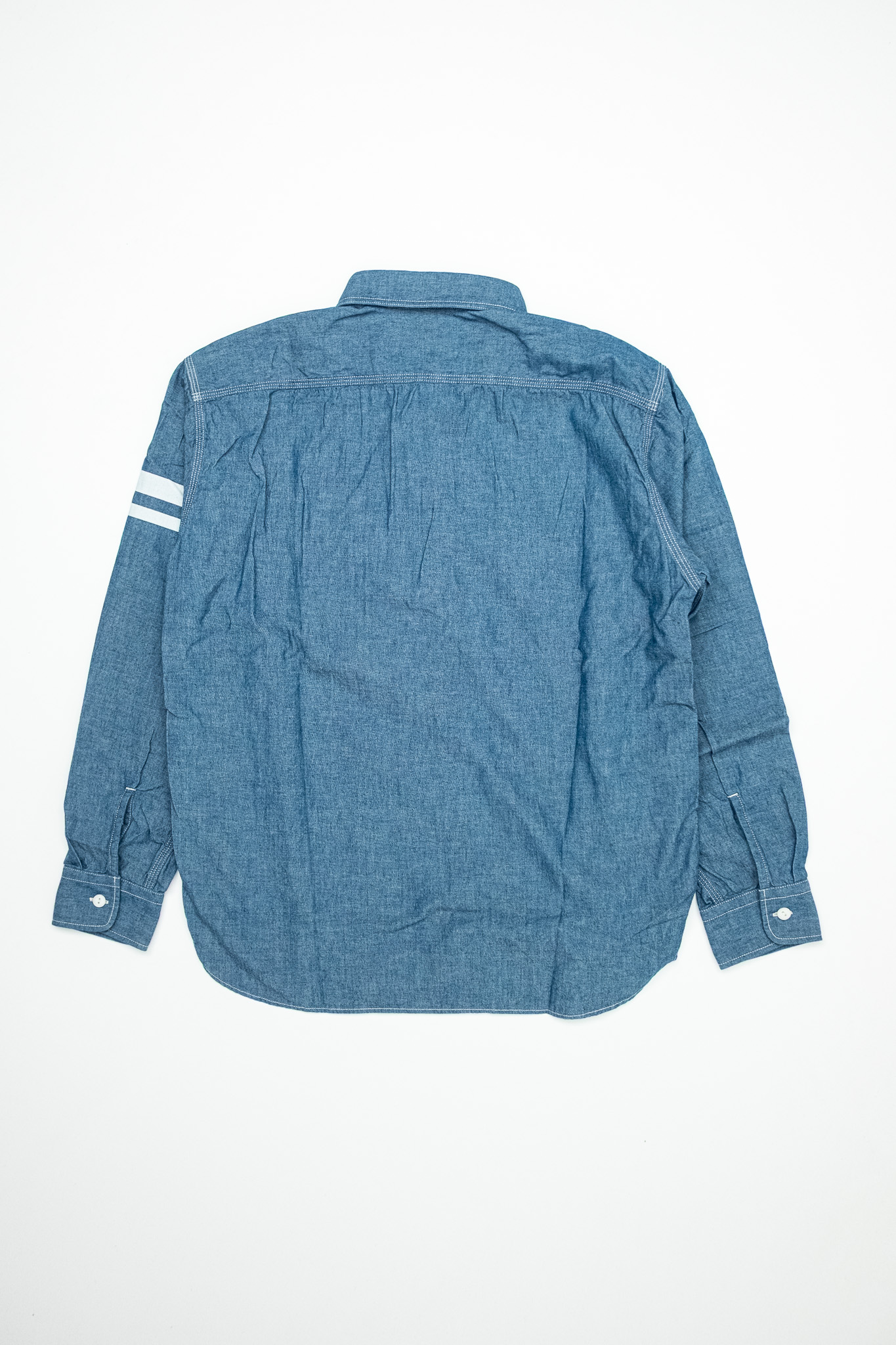 MOMOTARO JEANS - Triple Stitch Chambray Shirt Indigo GTB - 9