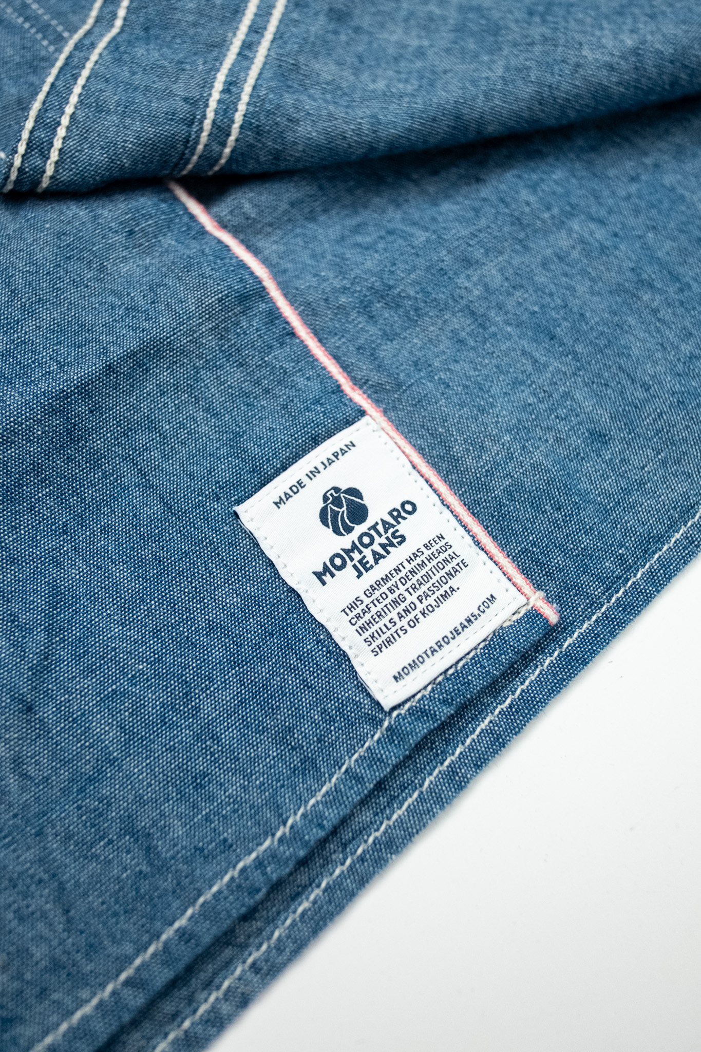 MOMOTARO JEANS - Triple Stitch Chambray Shirt Indigo GTB - 6