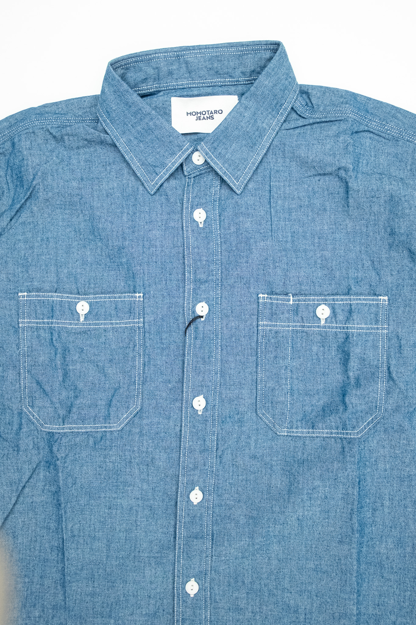 MOMOTARO JEANS - Triple Stitch Chambray Shirt Indigo GTB - 3
