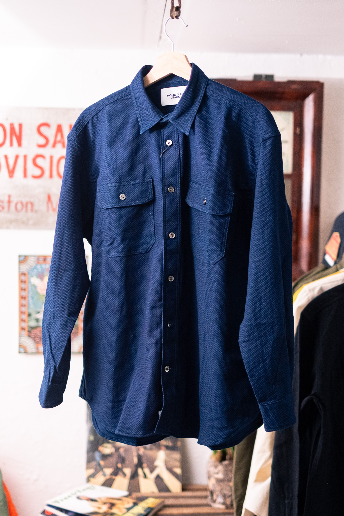 MOMOTARO JEANS - Sashiko CPO Shirt Indigo