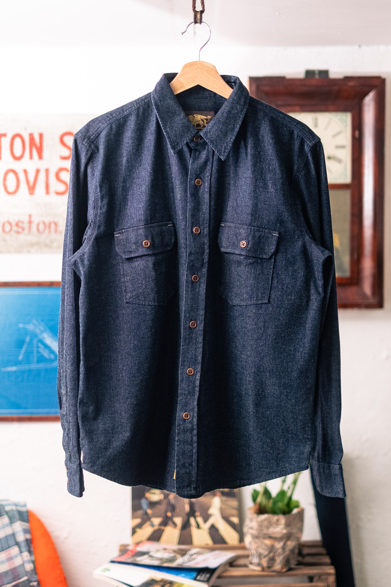 Indigofera - Alamo 8oz Denim Indigo Shirt Rinsed