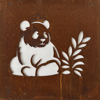 Trädgårdsskylt - Panda