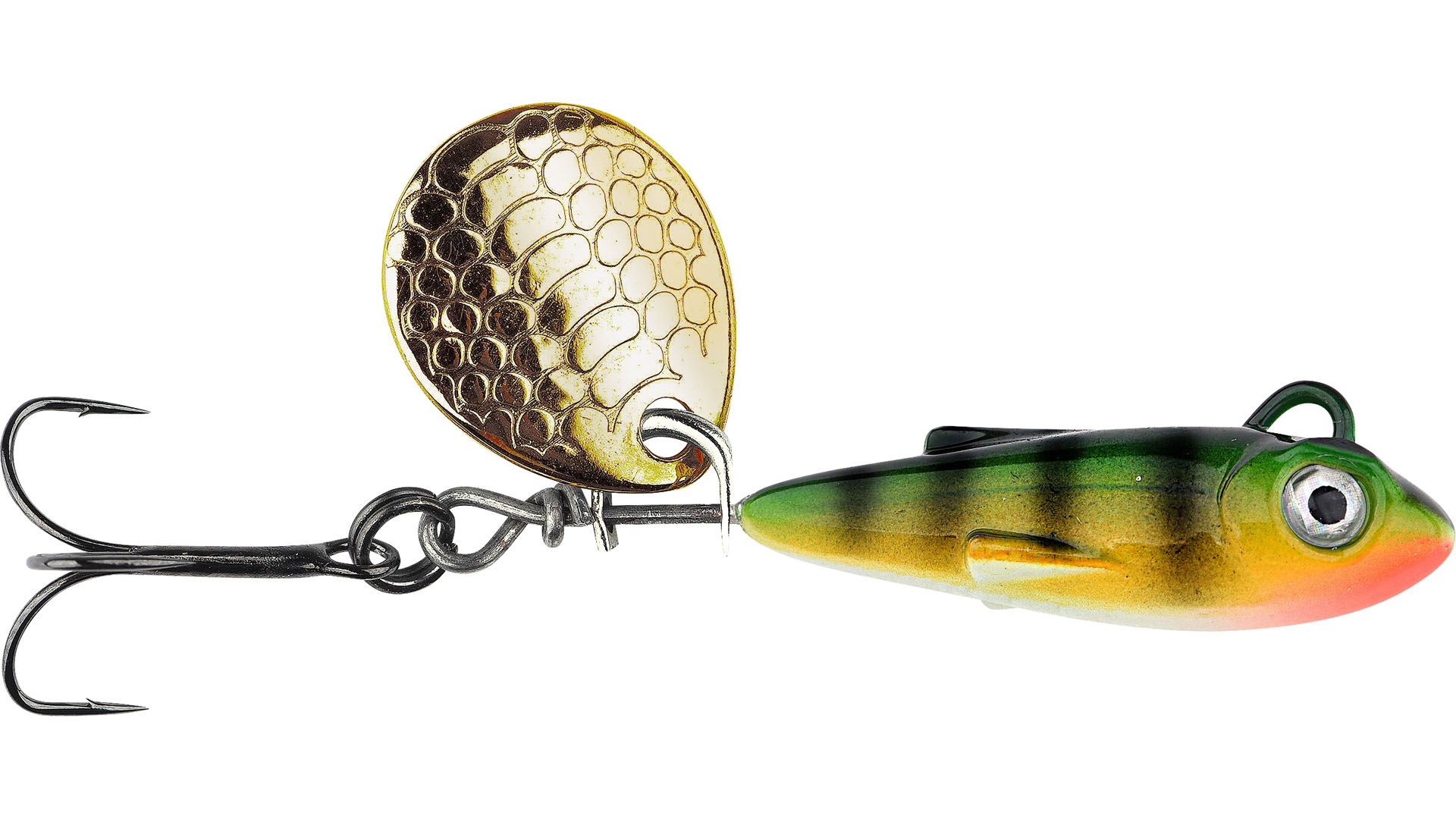 spro larva is a 3.5 cm and 6 g micro-tailspinning spinner for rainbow trout, char, trout, grayling and perch