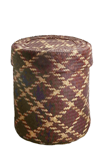 Bliss Check Brun korg  med lock M