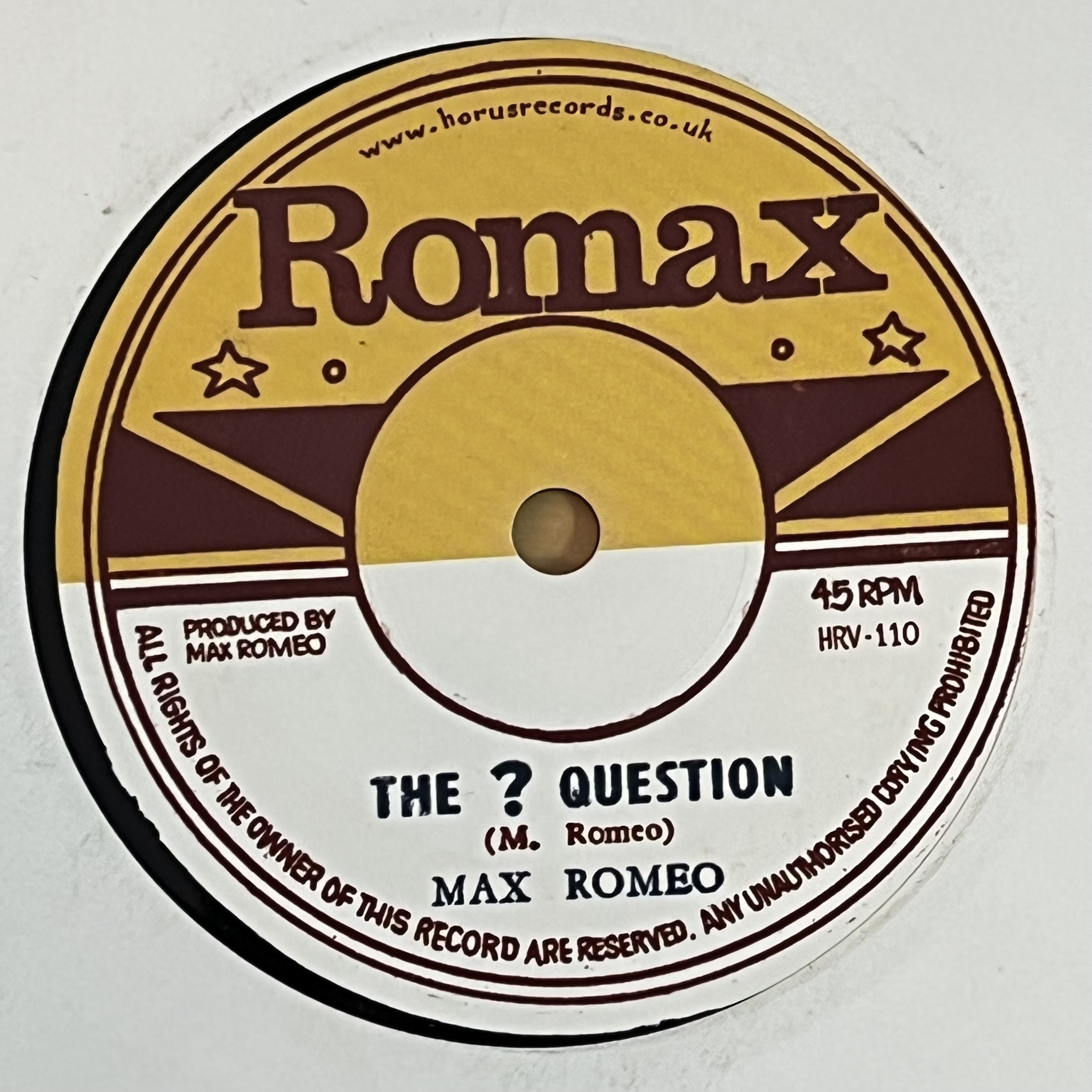 Max Romeo/Ron Wilson – The ? Question/Rat Poison
