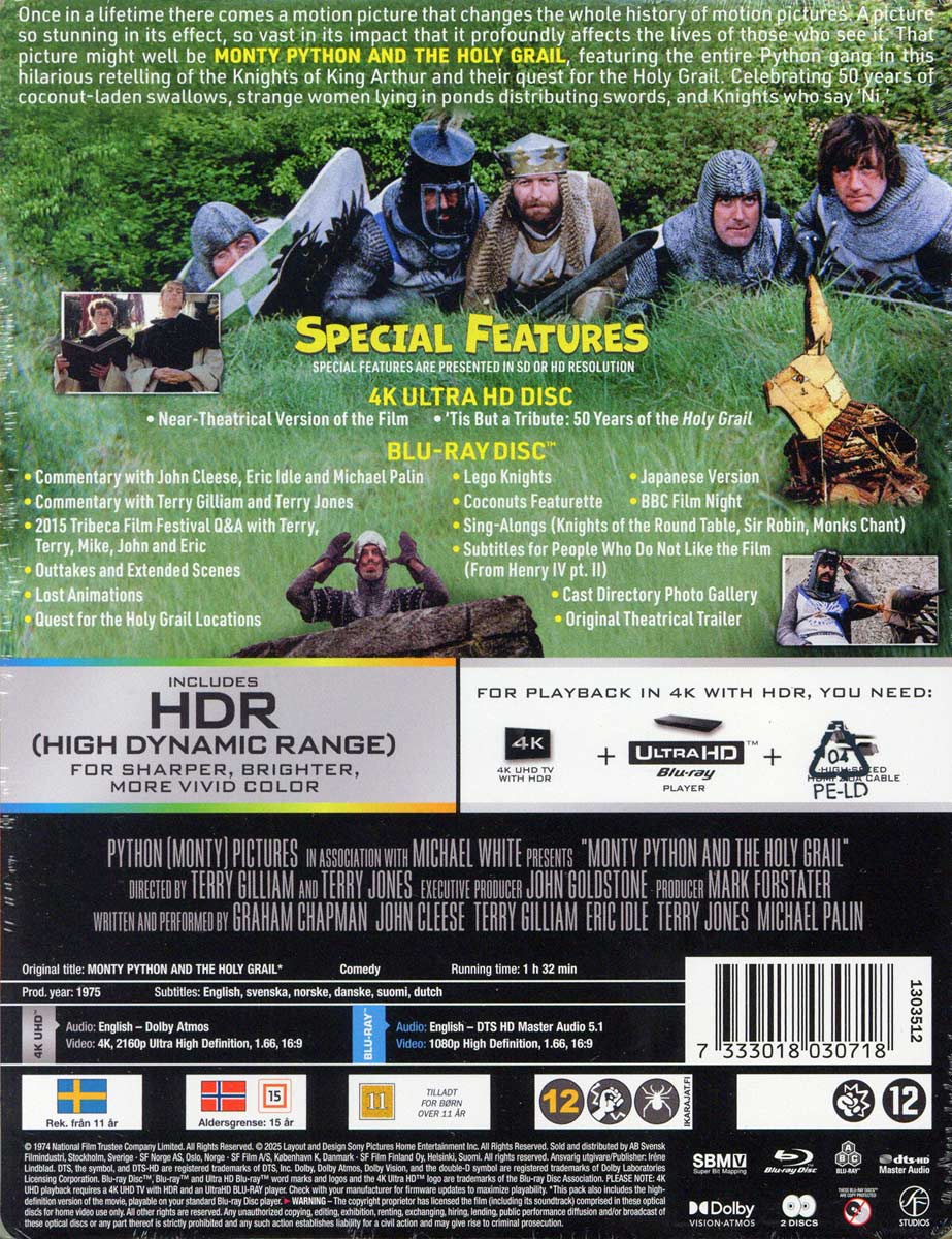 Monty Python And the Holy Grail (Limited Edition Steelbook) (4K Ultra HD + Blu-ray) - 2