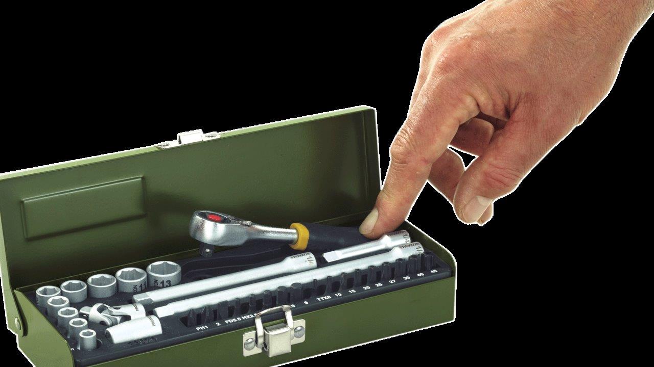 Proxxon Precision engineers socket- and screwdriver-set 1/4inches (32-piece) - 2