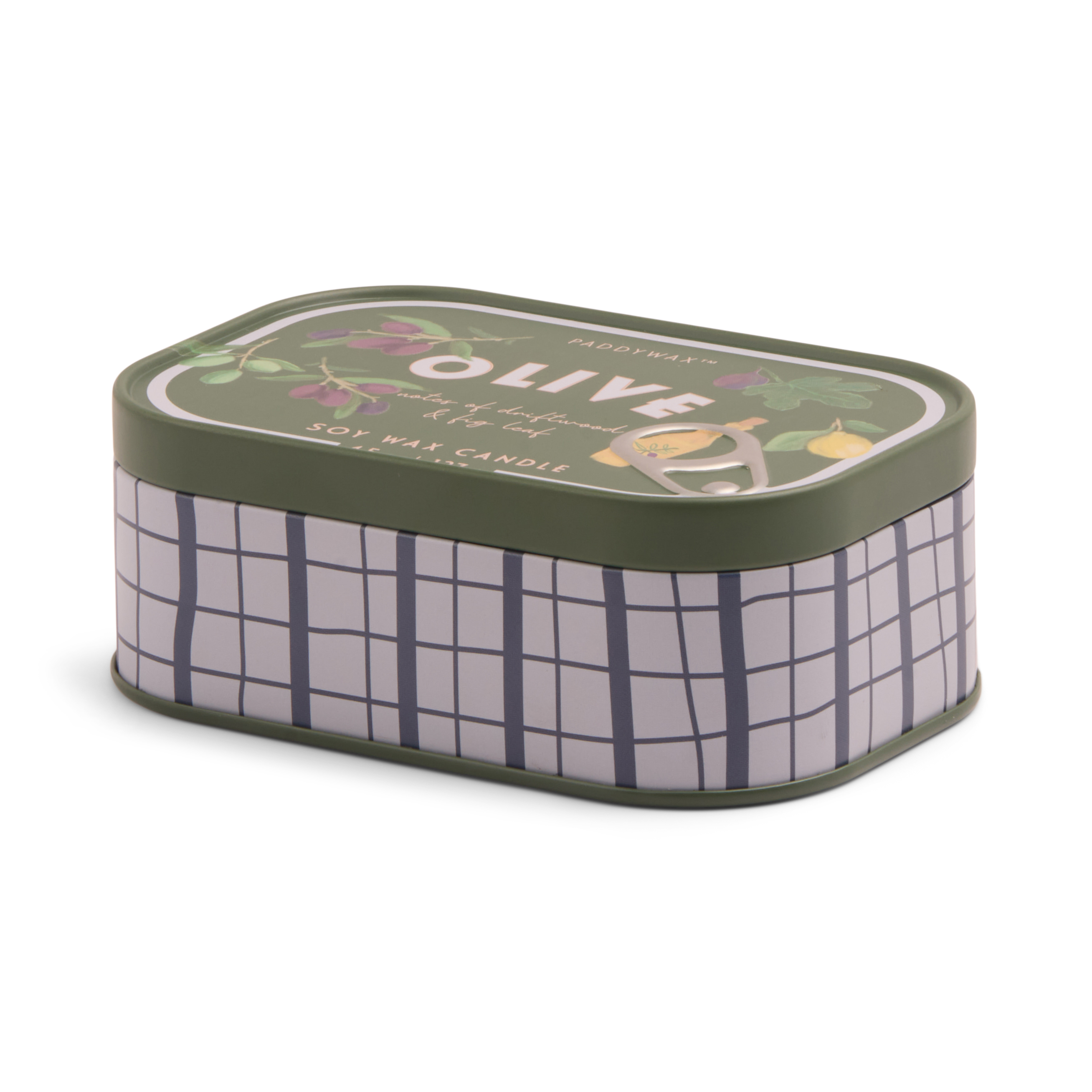 Scented candle in tin box Bistro, Fig &amp; Olive