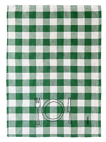 Kökshandduk Check  Plate Grön