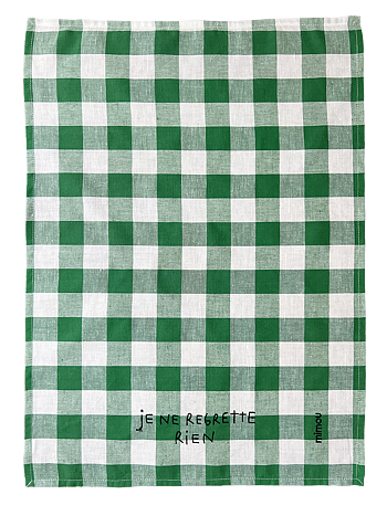 Kökshandduk Check Je Ne Regrette Grön