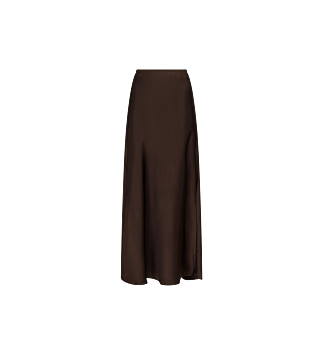 Neo Noir Vicky Heavy Sateen Skirt Dark Brown