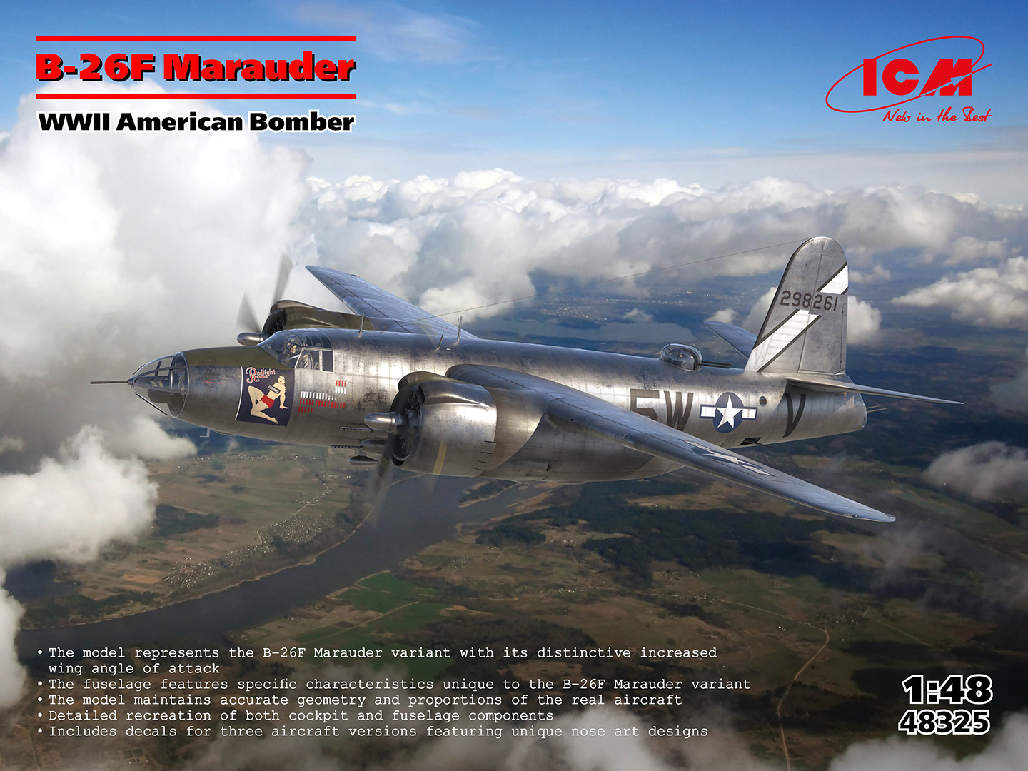 1/48 B-26F Marauder WWII American Bomber
